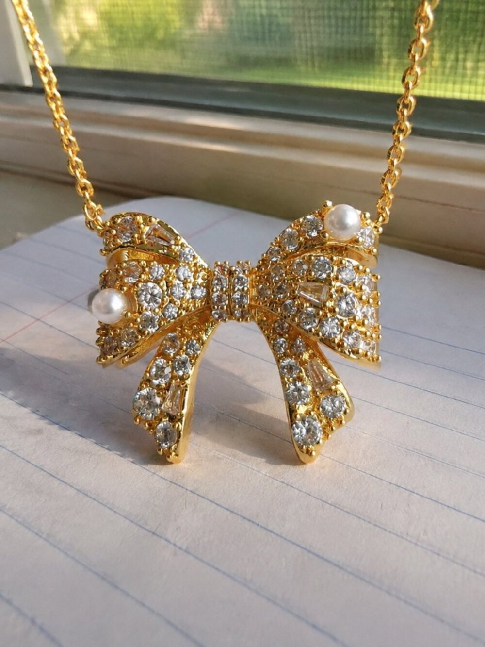 Krista Bow Pendant Necklace